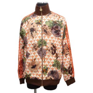 GUCCI Technical Zip Jacket Jersey Size L White/Orange 692108 Polyester55% Cotton45% | Luna Bags