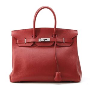 HERMES Birkin Rouge Casaque Taurillon Clemence Size 35 | Luna Bags
