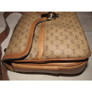 Gucci Vintage Pursesdesigner Purses Brown Small G Logo Print Coated Canvas And Camel Leather Shoulde | Luna Bags
