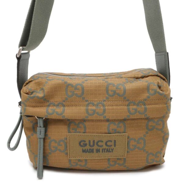 GUCCI Japan Limited Edition GG Ripstop Small Cross Body Bag Khaki 767931 GGPolyester | Luna Bags