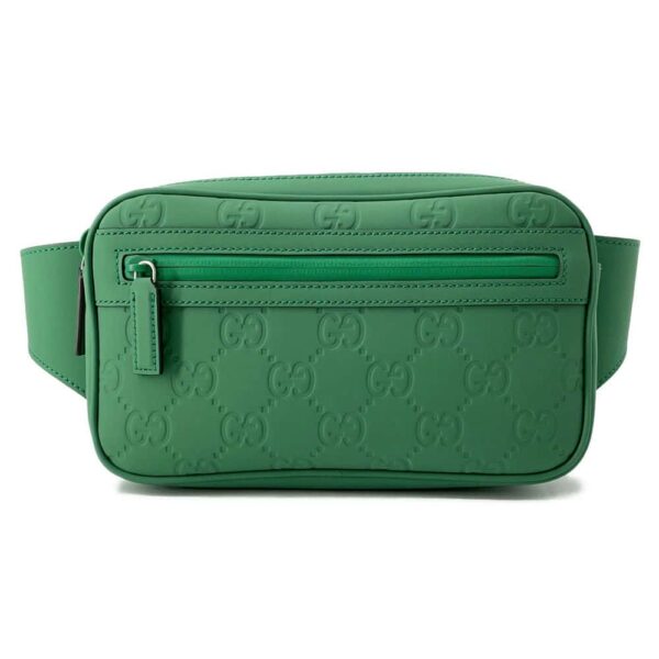 GUCCI GG rubber effect belt bag Green 771422 GG Rubber | Luna Bags