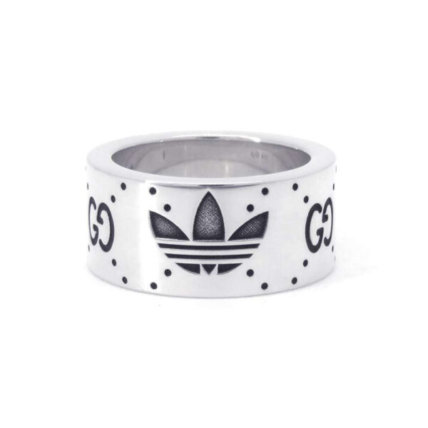 GUCCI Engraving Ring Adidas collaboration Size 9 702764 SV925 | Luna Bags