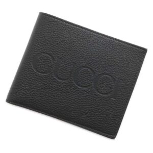 GUCCI Embossed Logo Bifold Wallet Black 658681 Leather | Luna Bags