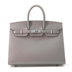 HERMES Birkin Sellier Gris Meyer Veau Madame Size 25 | Luna Bags