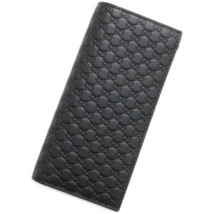 GUCCI MicroGuccissima Bifold Wallet Long Wealth Cloth Black 544479 Leather | Luna Bags