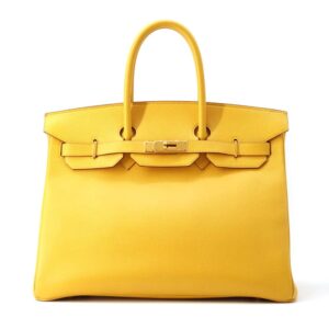 HERMES Birkin Yellow Courchevel Size 35 | Luna Bags
