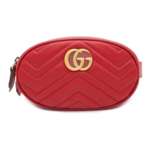 GUCCI GG Marmont Crossbody Bag Red 476434 Leather | Luna Bags
