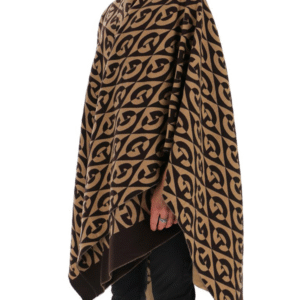 Gucci GG Rhombus Poncho In Brown | Luna Bags