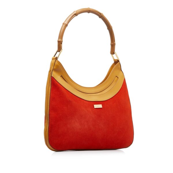 GUCCI Bamboo Suede Shoulder Bag | Luna Bags