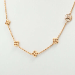 Louis Vuitton Flower Gold Necklace Costume Jewellery | Luna Bags