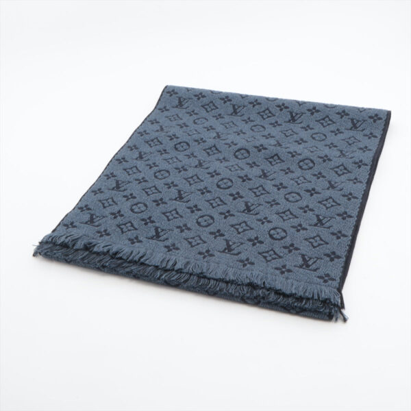 Louis Vuitton Echarpe Monogram Blue Scarf | Luna Bags