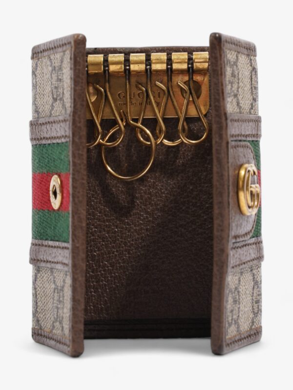 Gucci Key Case  Supreme / Green / Red Coated Canvas | Luna Bags