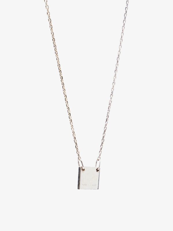 Gucci Logo Plate Necklace Silver Silver Sterling | Luna Bags
