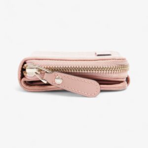 Gucci Gucci Micro Guccissima 449395 Leather Compact Wallet Pink   Ⓖ Engraving Pink Embossed Leather | Luna Bags