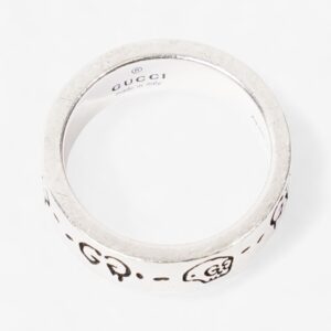 Gucci Ghost Ring Silver / Black Silver Sterling 11 | Luna Bags