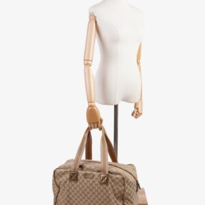 Gucci Interlocking G Travel Bag GG Supreme / Gold / Pink Canvas | Luna Bags