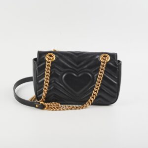 Gucci Marmont Mini Black Shoulder Bag | Luna Bags