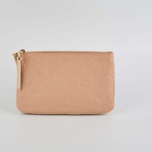 Louis Vuitton Double Zip Pochette Beige/Cream | Luna Bags