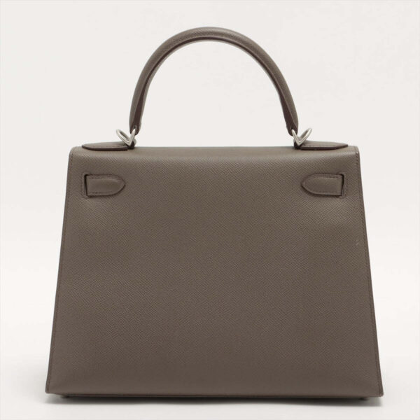 Hermes Special Order Kelly 28 Epsom Etain/Vert Fonce Stamp Y (2020) | Luna Bags