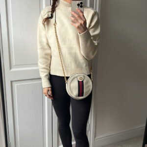 Gucci GG Round White Ophidia Small Shoulder Bag | Luna Bags