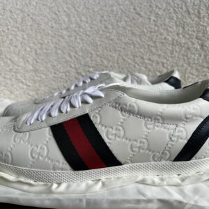 Gucci Ace Leather Sneakers size 4 36.5 (RRP £570) | Luna Bags