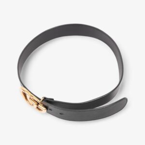 Gucci GG Marmont 2015 Re-Edition Wide Belt Black / Gold Leather 75cm / 30" | Luna Bags
