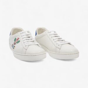 Gucci Ace Sneakers with Tennis White / Blue Leather EU 44 UK 10 | Luna Bags