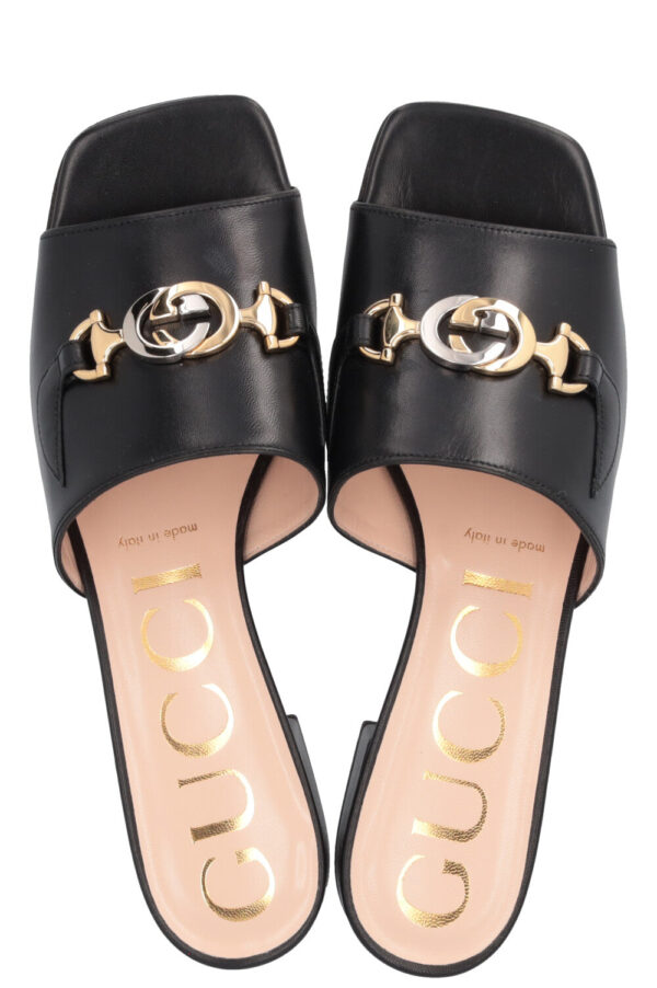 GUCCI Malaga Kid Sandals Black | Luna Bags