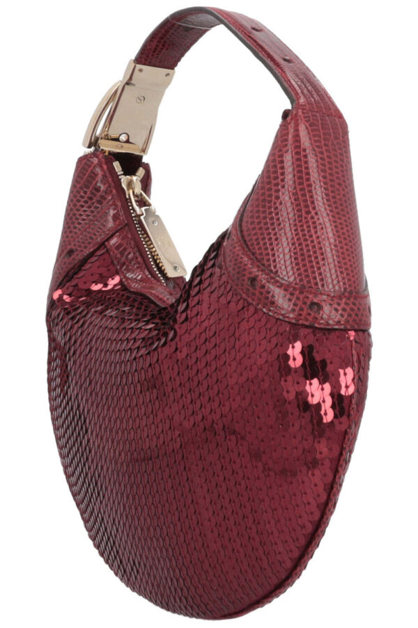 GUCCI Sequin Lizard Handbag Mini Bordeaux | Luna Bags