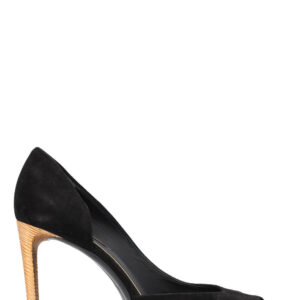 LOUIS VUITTON Peeptoe Heels Suede Black | Luna Bags