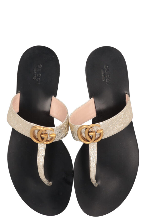 GUCCI Marmont Flats Gold | Luna Bags