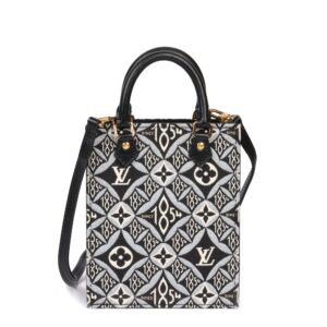 Louis Vuitton Black 1854 Monogram Canvas & Calfskin Leather Mini Sac Plat Shoulder Bag | Luna Bags