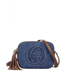 Gucci Blue Denim Soho Cross Body Bag | Luna Bags