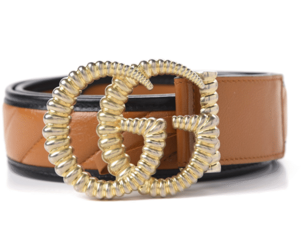 Gucci Logo Buckle Matelasse Leather Belt | Luna Bags