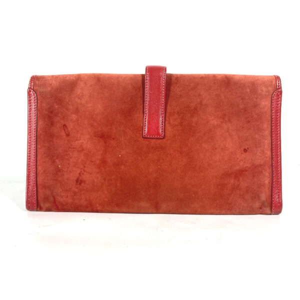 HERMES Clutch bag , Dopris Red Bag H logo Jige Elan | Luna Bags