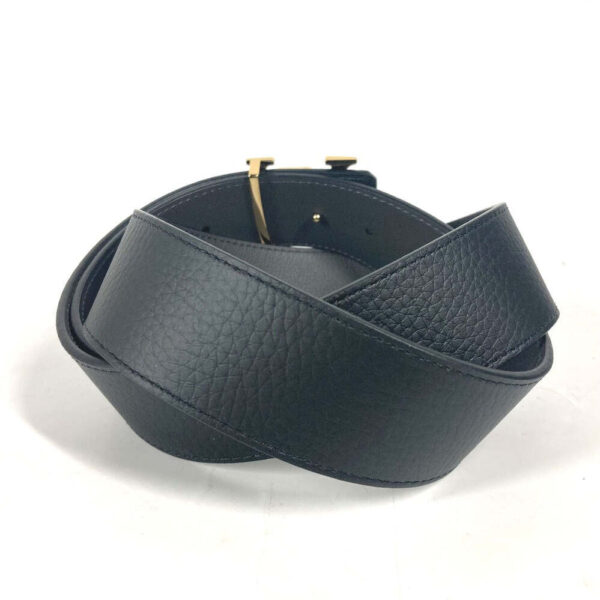 LOUIS VUITTON belt M0333U leather Black x gray Belt: LV Damier 40MM reversible 90 | Luna Bags