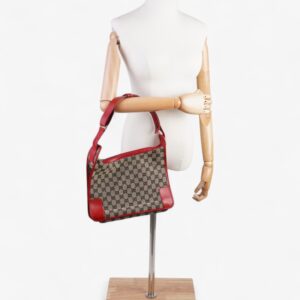 Gucci GG Shoulder Bag GG Supreme / Beige / Red Canvas | Luna Bags