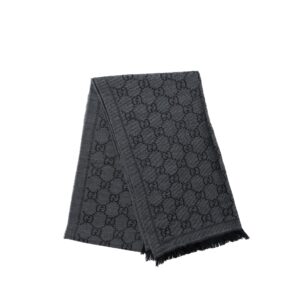 Gucci 48*180cm Wool Scarf Dark Grey | Luna Bags