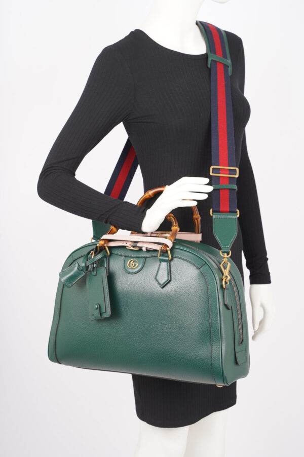 Gucci Womens Diana Duffle Bag Green Medium | Luna Bags