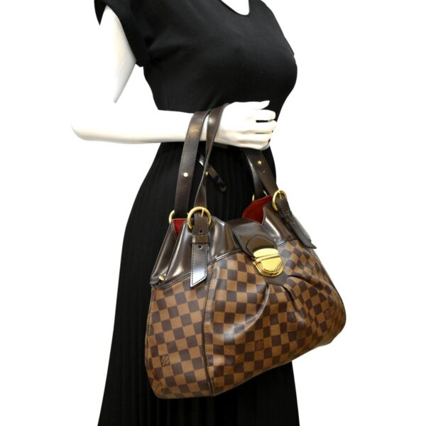 Louis Vuitton Sistina GM Damier Ebene Shoulder Bag Brown | Luna Bags