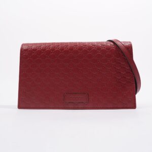 Gucci Womens Micro Guccissima Flap Crossbody Red Leather | Luna Bags