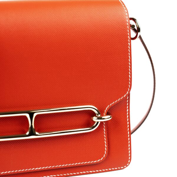 Hermes Roulis 23 Red - Stamp R Square | Luna Bags