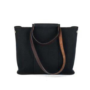 Hermes Canvas Bag Black - M Stamp | Luna Bags