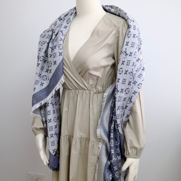 Louis Vuitton Monogram Denim Scarf | Luna Bags