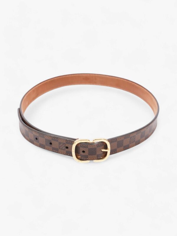 Louis Vuitton Mini 25mm Belt Damier Ebene / Gold Coated Canvas 75cm / 30" | Luna Bags