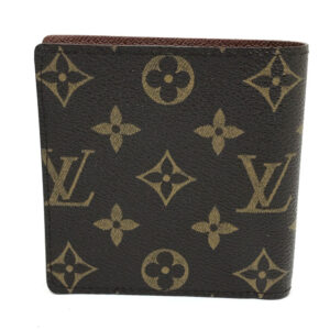 LOUIS VUITTON Folded wallet M61675 Monogram canvas Brown Monogram Portefeuille Marco mens Used | Luna Bags