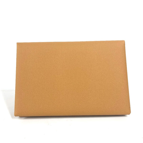 HERMES Clutch bag Epsom Brown x pink With porch Calvi GM unisex(Unisex) Used | Luna Bags