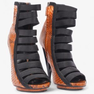 Gucci Olympia Heels 120 Orange / Black Alligator EU 36.5 UK 3.5 | Luna Bags