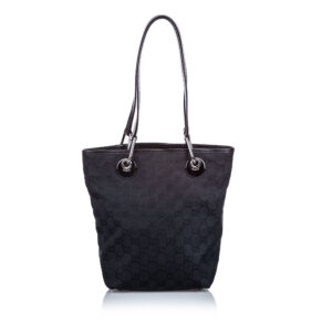 Gucci Black Canvas Fabric GG Eclipse Tote Bag Italy | Luna Bags