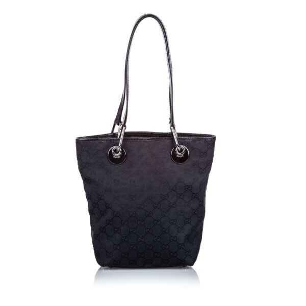 Gucci Black Canvas Fabric GG Eclipse Tote Bag Italy | Luna Bags